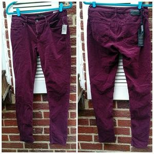 Sz 29 burgundy Mavi Alexa corduroy skinnies NWT